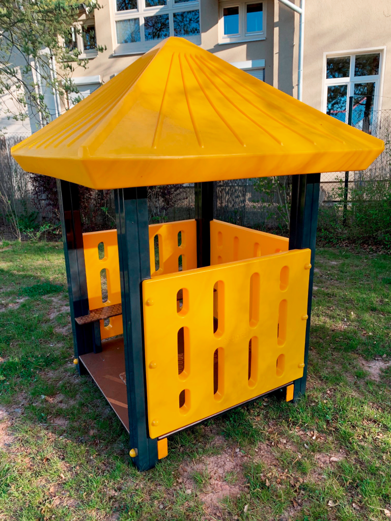Gelbes Spielhaus für Kinder